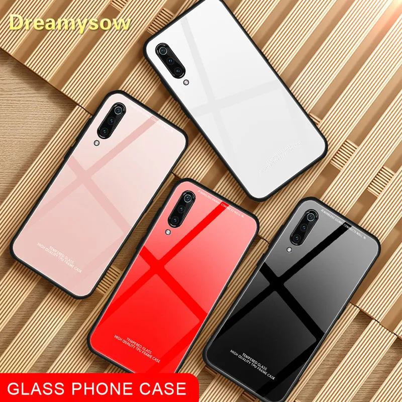 

Luxury Tempered Glass Case For Xiaomi Mi9T Pro mi9 9SE Redmi note 7 6 5 Pro 7A Back Coque on the For Redmi K20 Pro Phone Cover