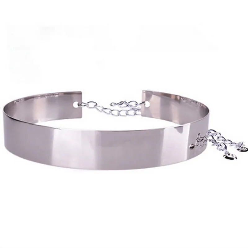 Женский ремень широкий золотой металлический с цепочкой|belt plate|mirror chainfashion women belt |