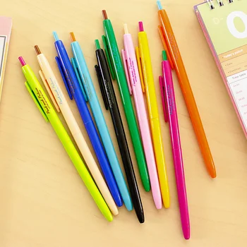 

12 color Gel pens set Slim body 0.5mm ballpoint pens for writing draw Stationery Office material escolar school supplies FB248