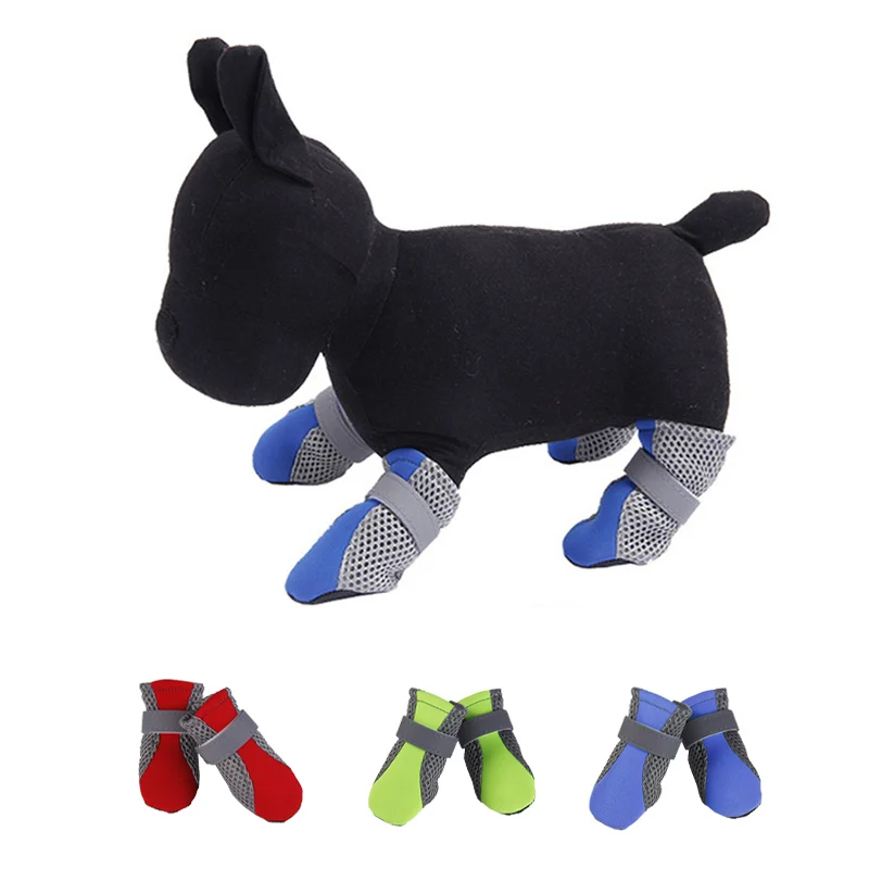 4pcs Pet Dogs Shoes Autumn Spring Puppy Doggy Shoes Anti slip Shoes for