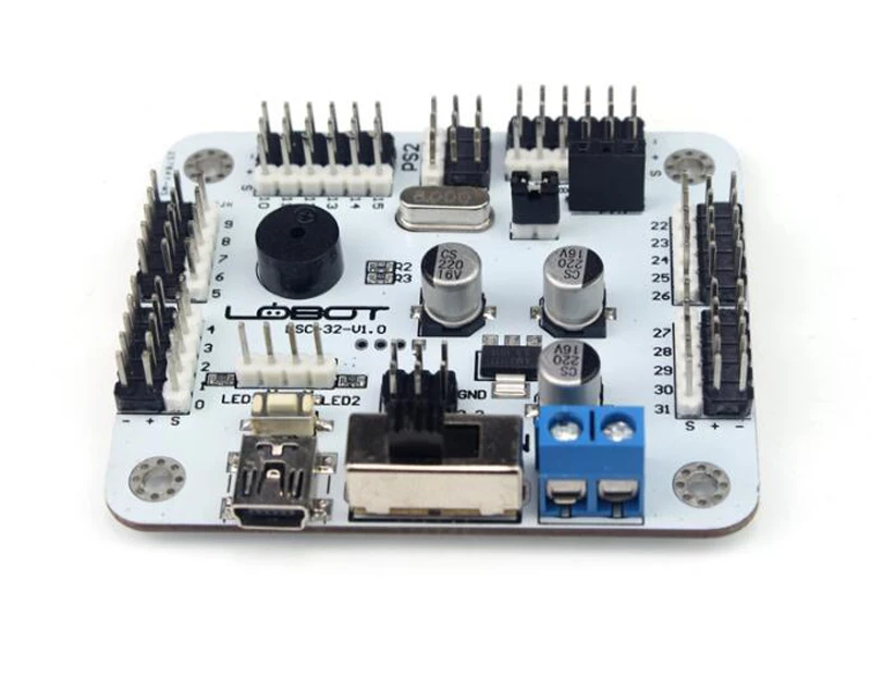 

32-way Steering Gear Control Panel Servo Controller PS2 Handle Robot Motherboard arduino development Mechanical arm