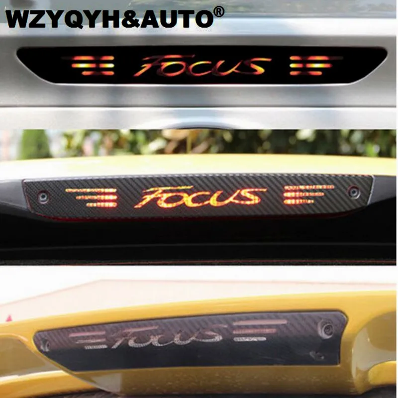 

Carbon Fiber Stickers And Decals High Mounted Stop Brake Lamp Light Car Styling For Ford Focus 2 3 MK2 MK3 2005-2017 Accessories