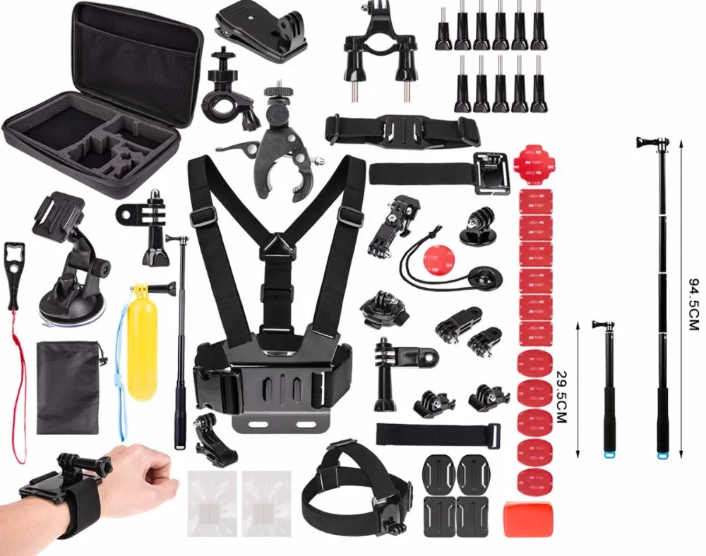 

for Gopro Accessories set for Go Pro HERO6 5 4 3 & for SJ4000/SJ5000//SJ6000/SJCAM Xiao mi Yi 4K/M20 4K/AKASO EK7000