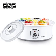 DSP automatic universal stainless steel inner natto rice wine yogurt machine electric yogurt machine with 7 cups 1.5L 2018 new creative yogurt maker automatic thermostat 1l 15w energy saving diy yogurt machine kitchen appliance
