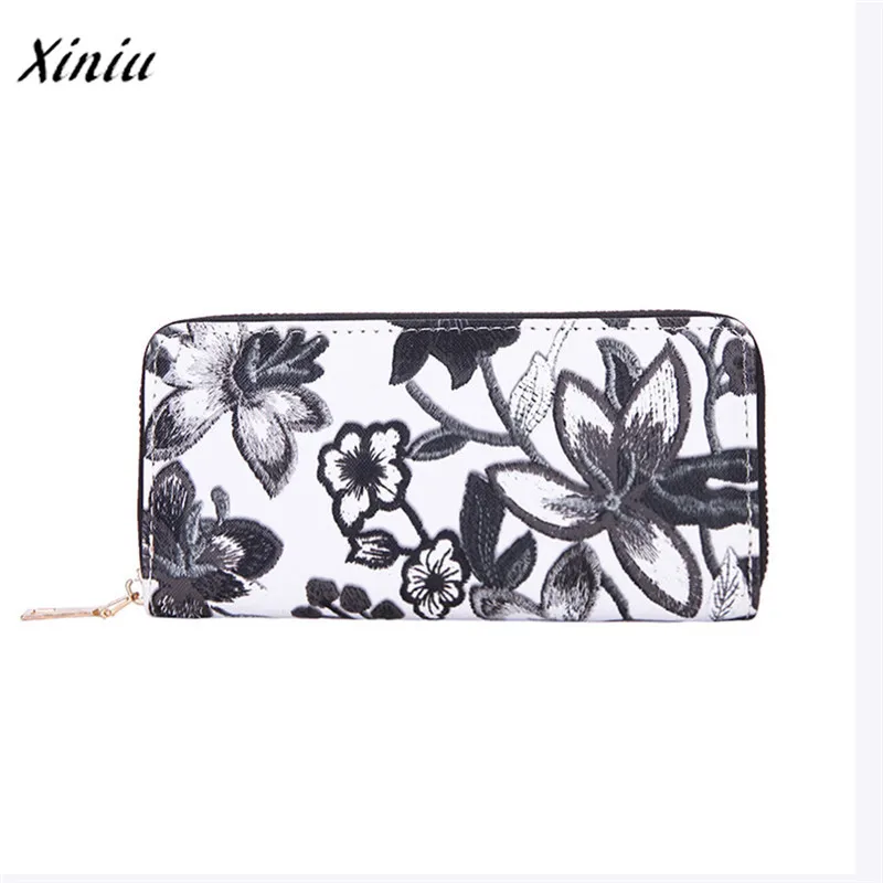 

Xiniu Women's Casual wallet Fashion Floral Printing Card Holder Billfold Long Purse and Wallet carteira feminina monedero mujer
