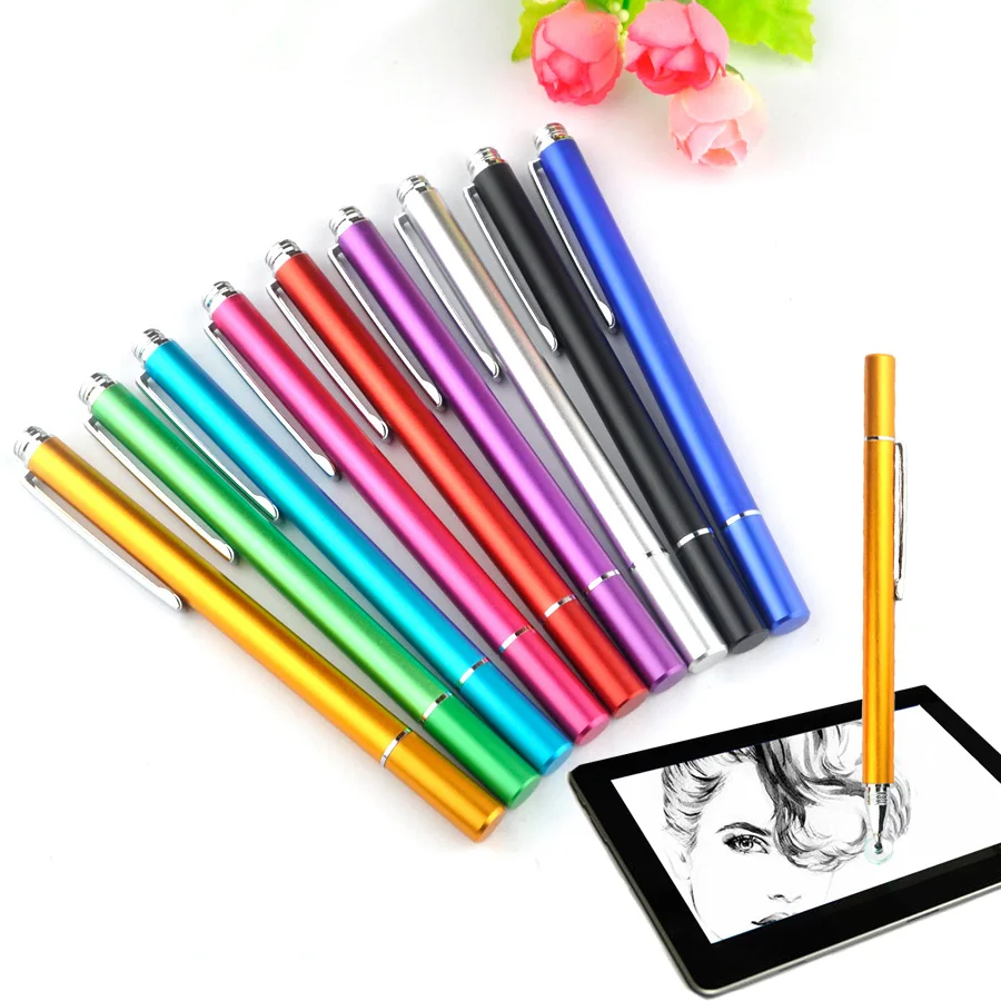 10pcs/lot New 9 colors 12.5cm Fine Point Round Thin Tip Capacitive