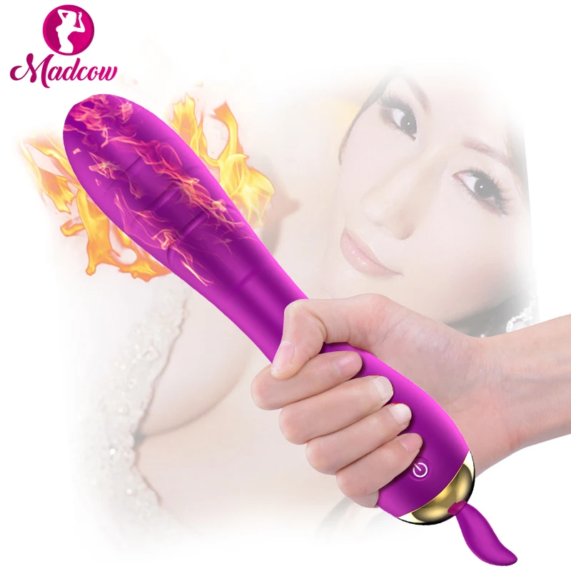 G Spot 7 скоростной нагрев USB Мощный вибратор клитор фаллоимитатор со стимулятором
