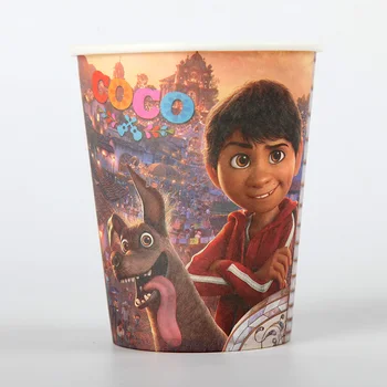 

Movie CoCo Miguel Party Supplies Paper Cups Glasses Kids Birthday Party Decoration 6pcs/lot