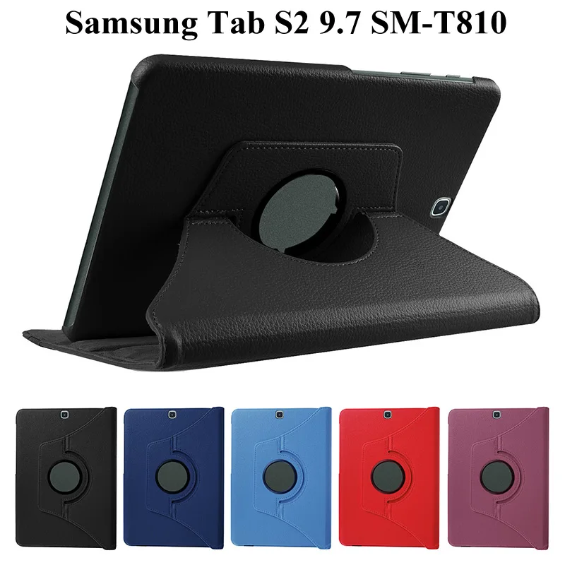 360 Custodia Rotante Per Samsung Galaxy Tab S2 9.7 T810 T815 Sm-T810 Pu Stand Smart Cover Per Tab S2 Custodia Da 9.7 Pollici