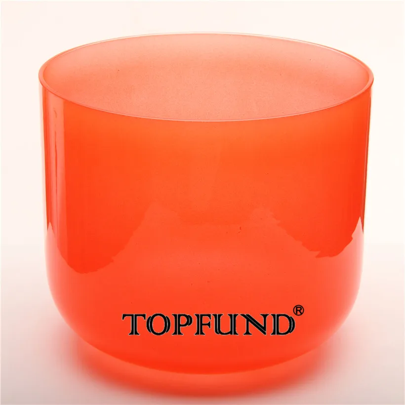 

TOPFUND Red Color Clear C# Note Adrenals Chakra Quartz Crystal Singing Bowl 11'' With Free Mallet and O-Ring