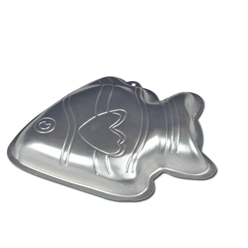 DUH Mini baking cake mold DIY Aluminum Alloy fish Type box packagingbake cakecake baking
