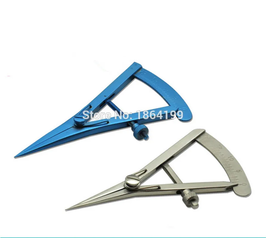 Adjustable 2 pieces Caliper 20mm Straight Ophthalmic Eye Instrument tainless Steel & Aluminum