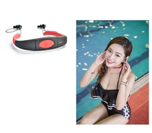 Спорт Музыка 8 ГБ памяти подводный MP3-плееры Радио fm глава носить MP 3-х игроков Дайвинг Плавание Сёрфинг Спорт Супер IPX8 водонепроницаемый