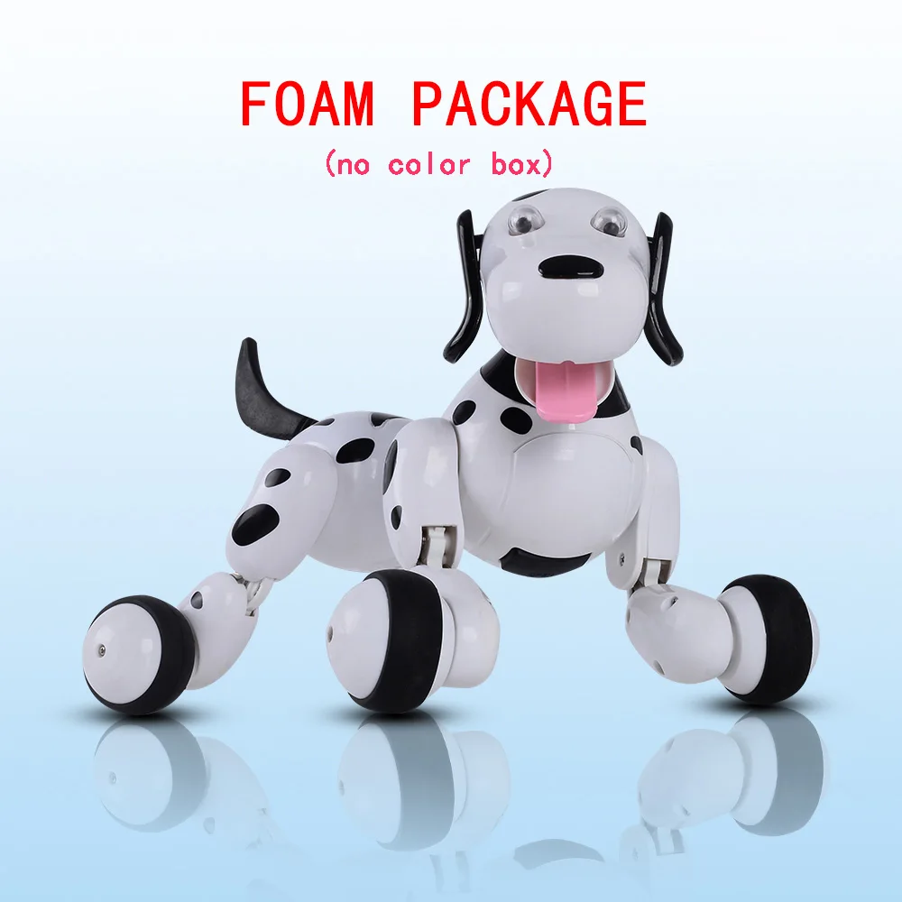 Радиоуправляемая прогулочная собака 2,4G, беспроводной пульт дистанционного управления, умная собака, электронный питомец, обучающая детская игрушка, робот, подарок на день рождения - Цвет: foam package