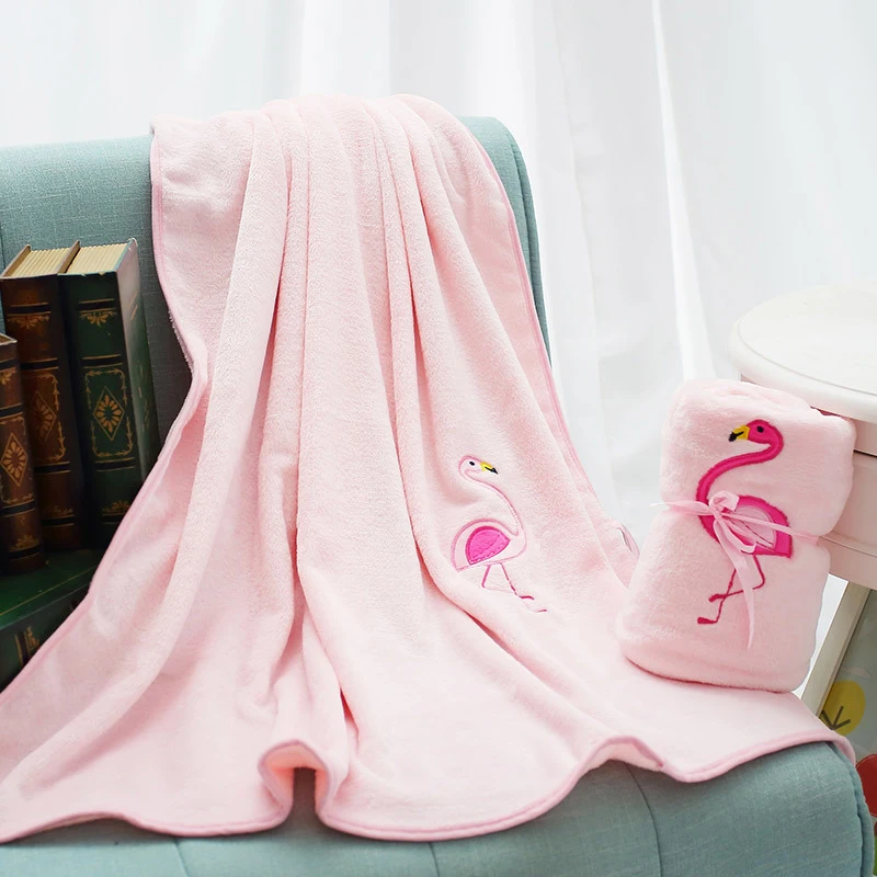 

2018 80*100cm Nordic style high quality baby blanket baby flaming flannel Swaddling cartoon blanket newborn baby bedding blanket