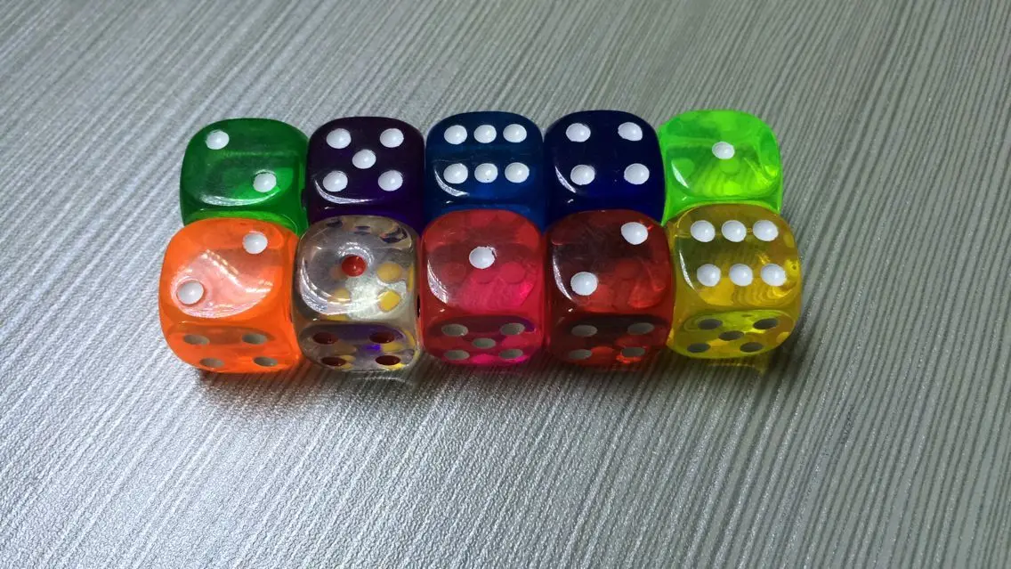 

Exquisite 18mm transparent dice 18 transparent dice christmas gift dice
