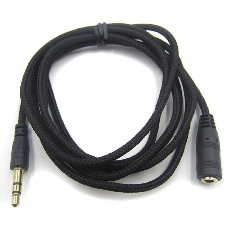 New Arrival 3.5mm Stereo Audio Earphone Extension Cable 3m Ultra Long  Cloth Lanyard Cable for headphone MP3/4