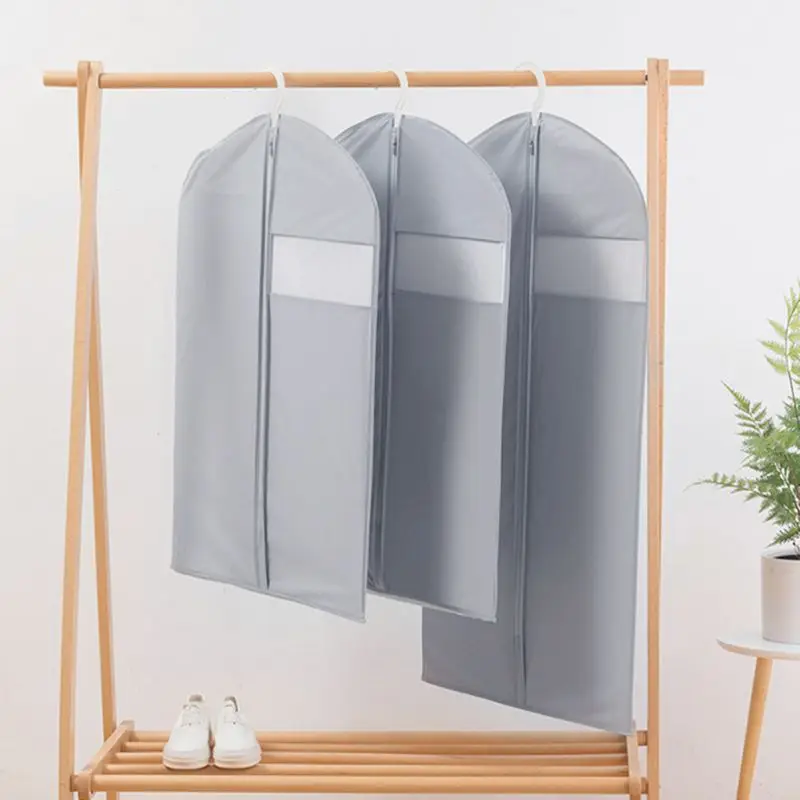 

1PC Thicken Garment Dustproof Bags with Hanger Men Women Kids Clothes Dress Suit Dust Cover Waterproof Luandry Clothing Covers