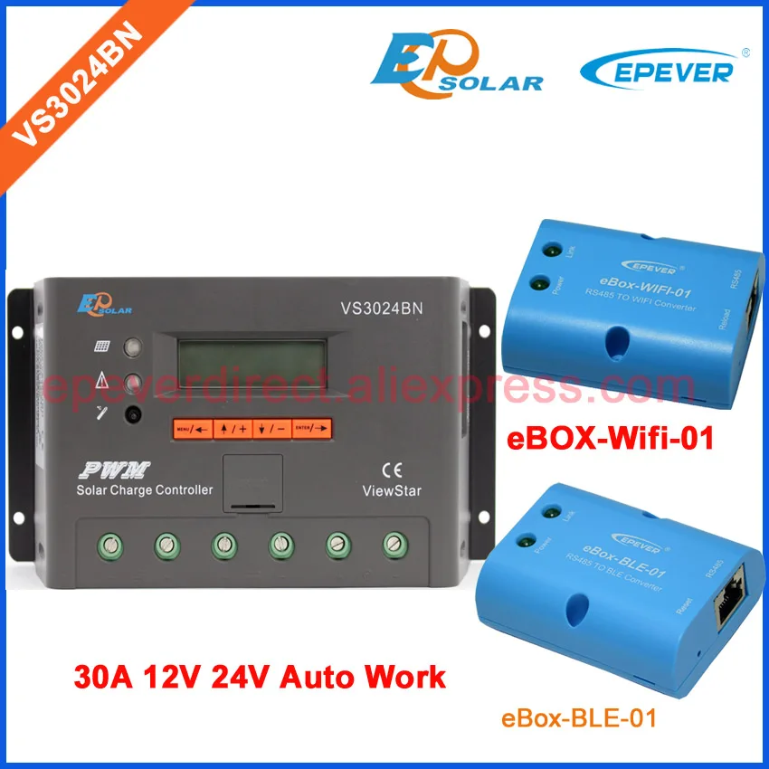 

bluetooth and wifi adapter box for wireless controller for EPSolar Solar Battery Charger controller VS3024BN 30A PWM series