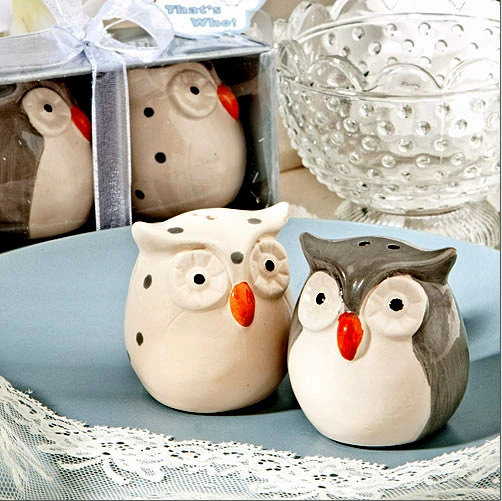 

Factory Fast Delivery Wedding Favor surprised! Owl Salt & Pepper Shakers (1set=2pcs) Party Gifts Wholesale