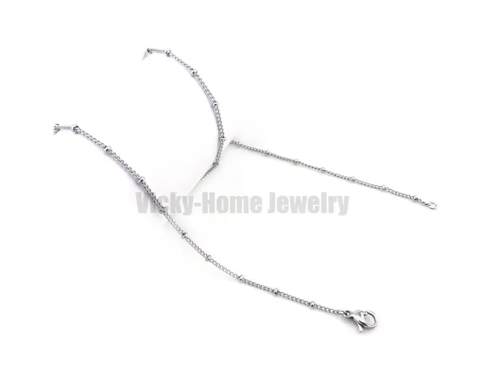 Серебряная фигурная цепочка с застежкой Омаров 14-24 дюймов можно выбрать фигурная цепочка из нержавеющей стали - Окраска металла: steel 56cm
