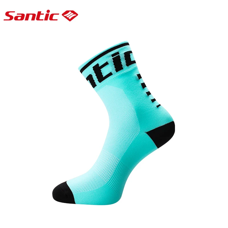 Santic мужские спортивные носки для велоспорта, бега, баскетбола, футбола, дышащие, анти-пот, уличная спортивная одежда, свободный размер - Цвет: 6C09054B