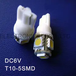 Высокое качество DC6.3V 6 В T10 W5W 194 168 501 Клин LED Предупреждение singal, индикаторная лампа, инструмент Свет Бесплатная доставка 500 шт./лот