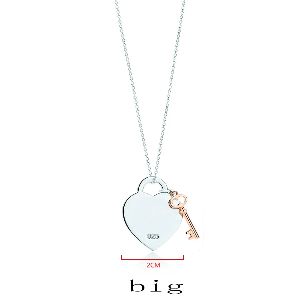

BEST High Quality Genuine Spring: 1 S925 Tiff Closed Heart Format With Silver Key Key