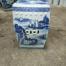 Синий и Белый античный стул для туалетного стола барабан китайский табурет фарфоровый садовый стул керамический Цзиндэчжэнь круглый садовый стул