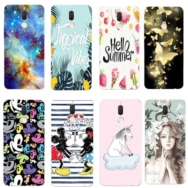 Marble Flowers Case For Huawei Mate 10 Lite Y3 2017 Cute Mickey Minnie Y5 II Phone Coque |