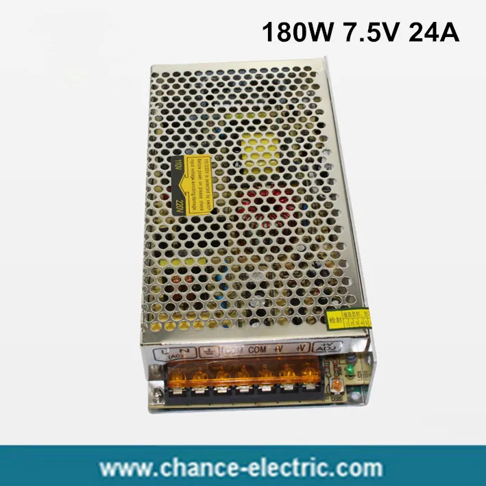 

180W 7.5V 24A Single Output Switching power supply for LED Strip light AC to DC (S-180W-7.5v)