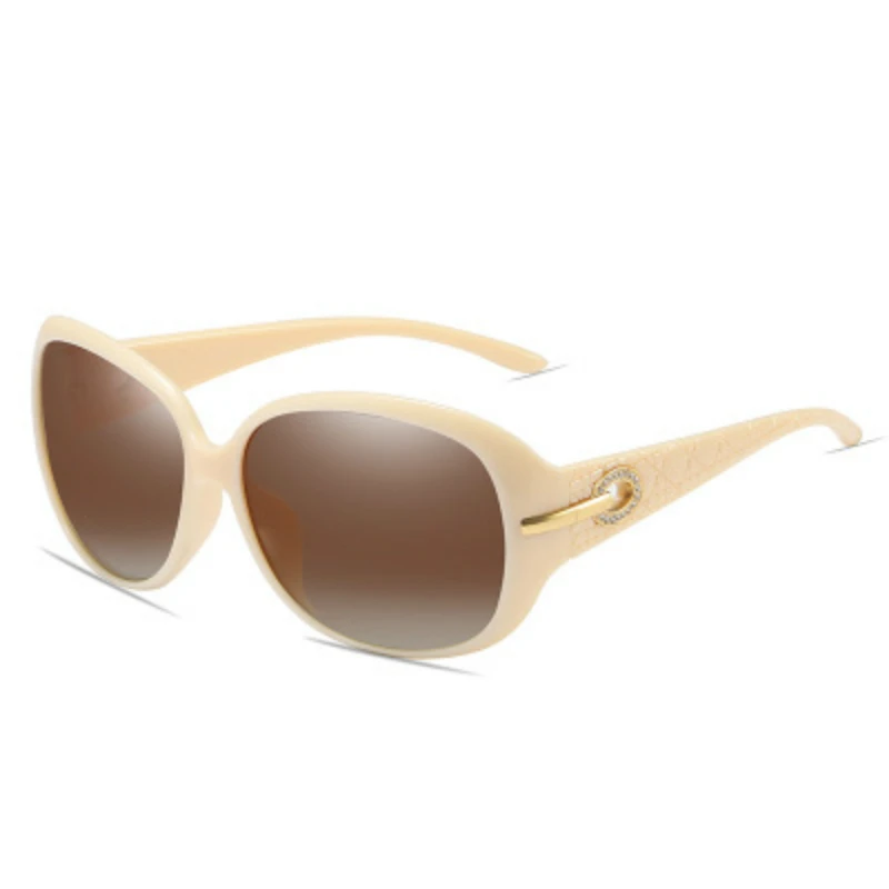 FENCHI sunglasses women polarized luxury designer brand oversized sun glasses for ladies lunette de soleil femme - Цвет линз: C5 Beige