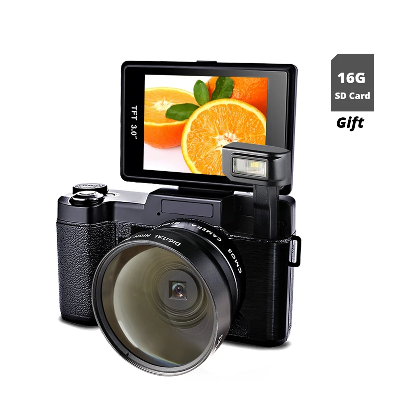 New 24MP Digital SLR Photo Camera Video Camcorder Wide