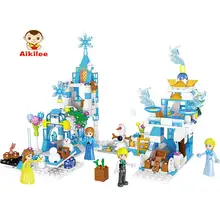 QL2215 ледяное Королевство DIY головоломка строительные блоки 413 шт. большие блоки Обучающие игрушки для детей Девочка горячая Распродажа хорошее качество