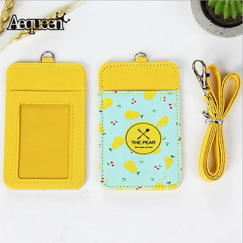 Cute Credit Card Case ID Card Holder Keyring With 2 Card ...