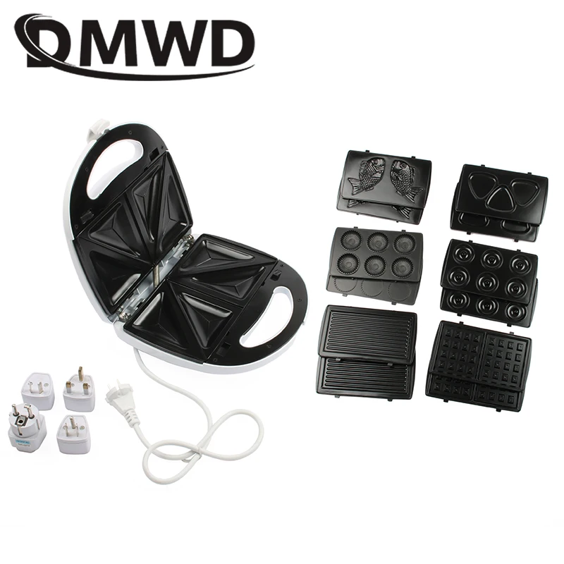 다기능 계란 와플 메이커 샌드위치 아이언 머핀 케이크 오븐, 파니니 그릴 햄버거 토스터, 타이야키 도넛 아침 식사 기계 