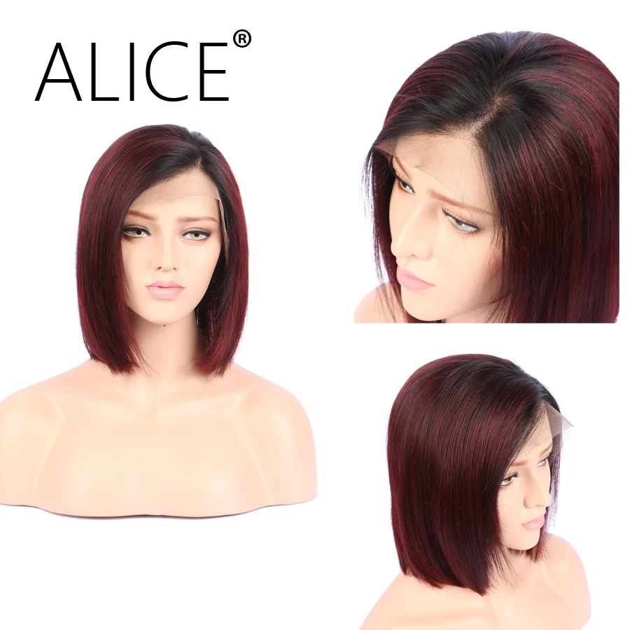 130 Density Ombre Bob Straight Full Lace Wig