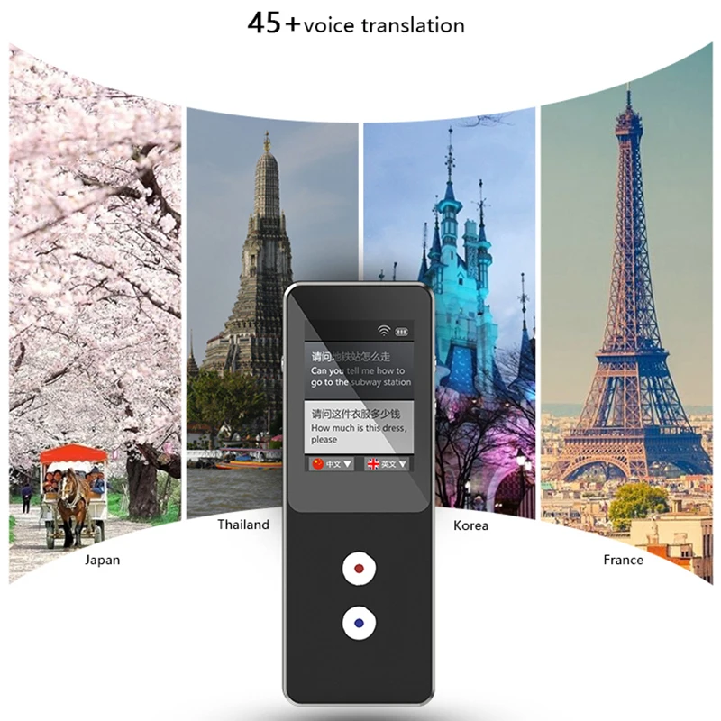 

T9 Offline translator 2.4" Screen Portable Smart two-way real-time language translator interpreter with 32G storage