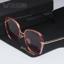 Поляризационные солнцезащитные очки с шестигранной поляризацией для женщин, женские солнцезащитные очки больших оттенков UV400 Oculos