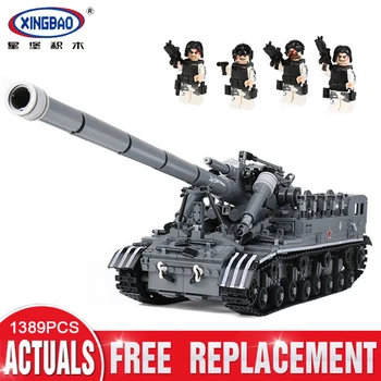 

XingBao 06001 1389Pcs Creative MOC Military Series The T92 Tank Set Children Education Building Blocks Bricks Toys Model Gift