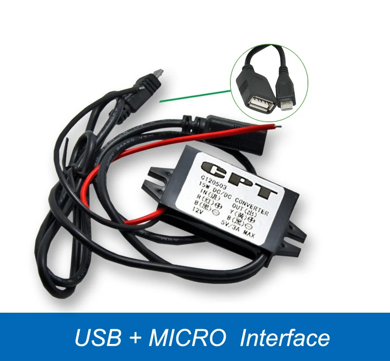 

DC-DC Step-down Module 12V to 5V 3A Dual USB Power Converter Buck Module Car Phone Charging