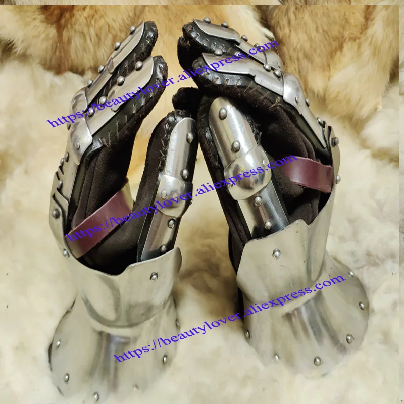 Details about   Metal Gloves Medieval Functional Hourglass Leather Glove SCA Halloween Gift 