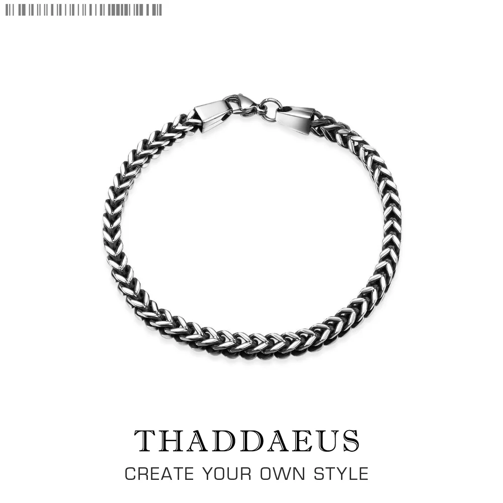 

Geometric Design Men Chain & Link Bracelet With Lobster Clasp,Titanium Steel Figaro Chain Ancient Maya Casual Gift