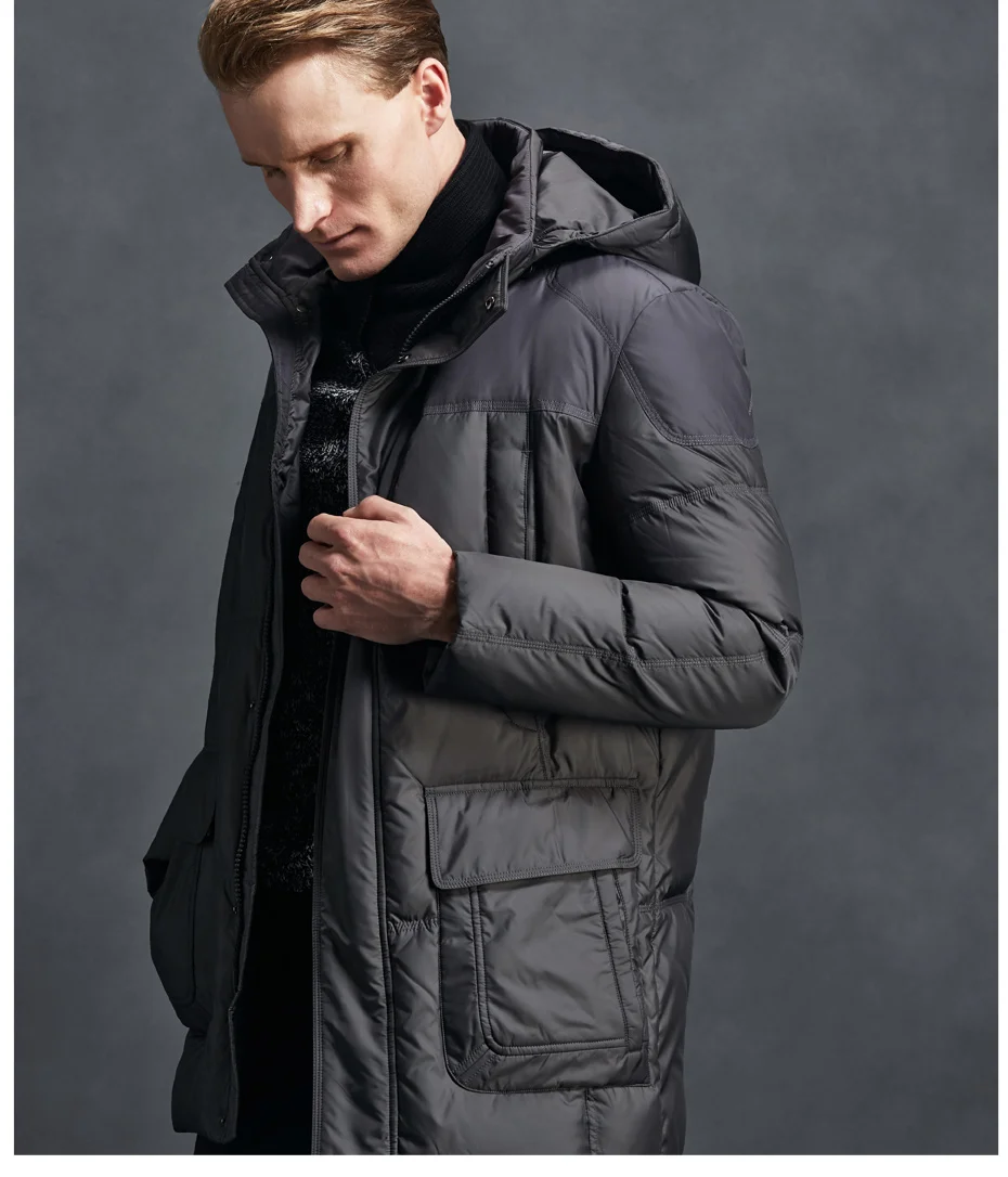 19 20170819-thick winter down jacket men warm New Fashion brand clothing Top quality Long Male 90% White duck down coat -A153_19