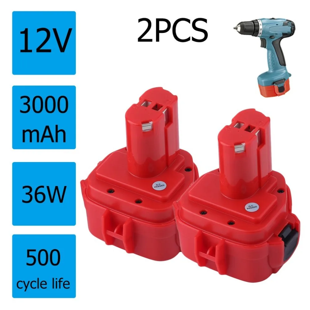 

2 or 3pcs 12V 3AH Rechargeable Ni-Mh Battery Power 3000mAh Tool Battery For Makita 1220 1222 1233 1234 1235 BL1845 BL1840 1830