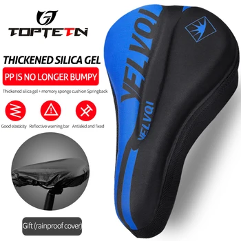 

TOPTETN Cycling in the Back Seat Cushion Cover Thick Sponge Mountain Bike Road Bike Saddle Seat Bicycle Equipment Accessories