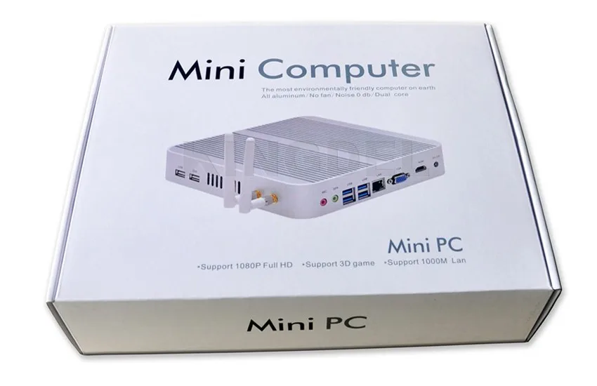 Бесплатная доставка безвентиляторный мини-ПК с 8-го поколения Процессор четырехъядерный i7 8550U 8 МБ кэш до 4,0 ГГц win10 плюс DP Мини компьютер HTPC