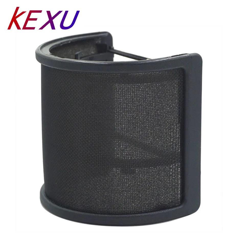 

kexu Small Multi-layer U-shaped Microphone Recording Studio Pop Shield Mic Filter Mask High Quality