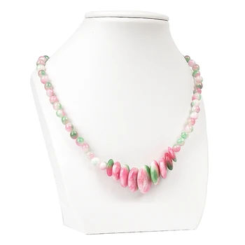 

A 6-20mm sheen Seven-color Jasper Gemstone DIY Making jewelry Necklace 18inch The best gift for girls H93