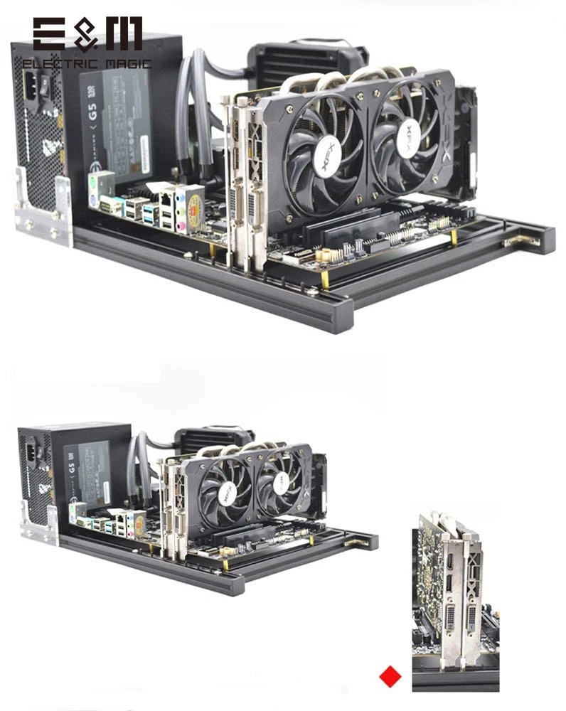 Itx Matx Atx Pc Test Bench Computer Open Frame Overclock Air Case